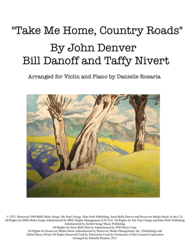 Take Me Home, Country Roads (arr. Danielle Rosaria)