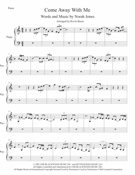 Come Away With Me (arr. Kevin Busse)