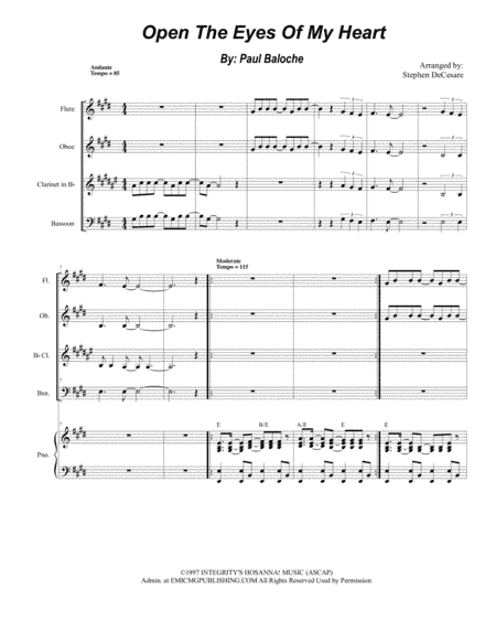 Open The Eyes Of My Heart (arr. Stephen DeCesare)