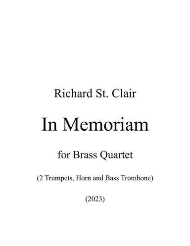 In Memoriam for Brass Quartet