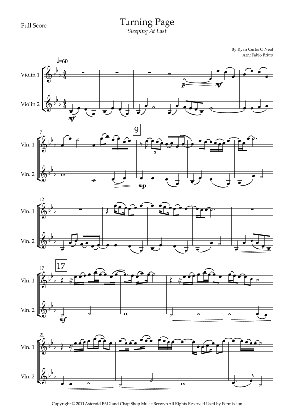 Turning Page (arr. Fabio Britto)