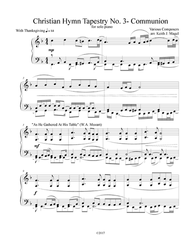 Christian Hymn Tapestry No. 3- Communion (arr. Keith James)