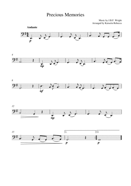 Precious Memories (arr. Kaiserin Rebecca)