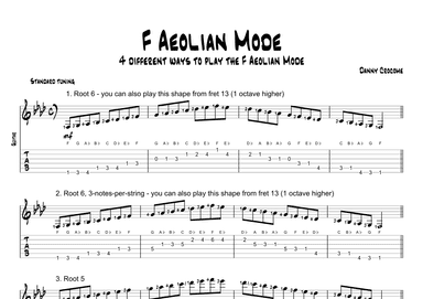F Aeolian Mode (4 Ways to Play)