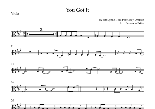 You Got It (arr. Fernando Britto)