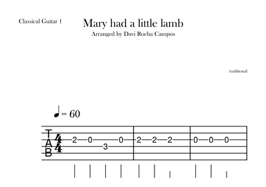Mary had a little lamb (arr. Davi Rocha Campos)