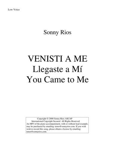 VENISTI A ME