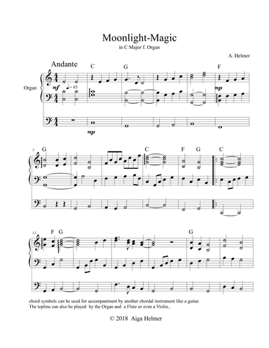 Moonlight Magic  for Organ
