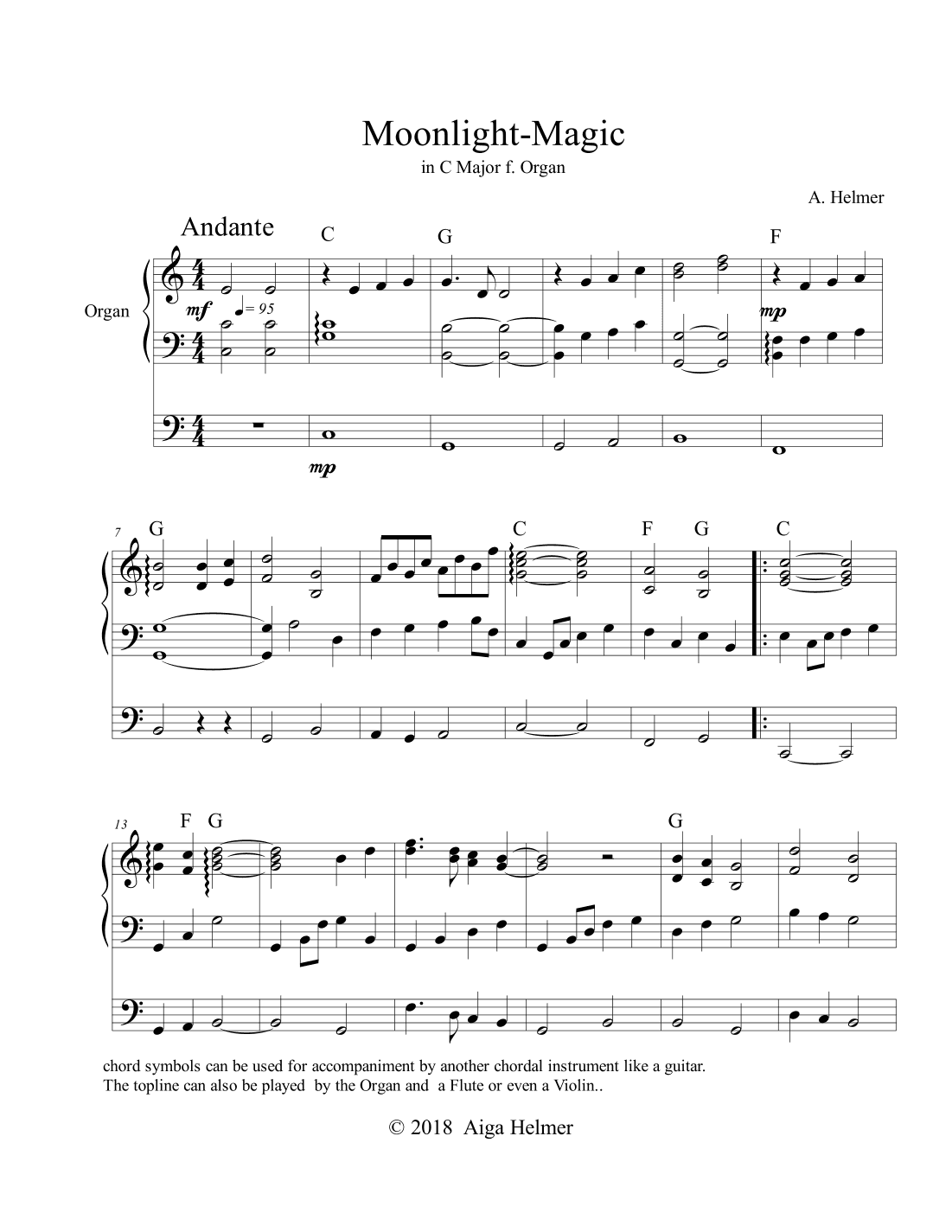 Moonlight Magic  for Organ