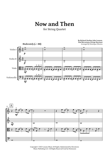 Now And Then (arr. Henrique Oliveira)