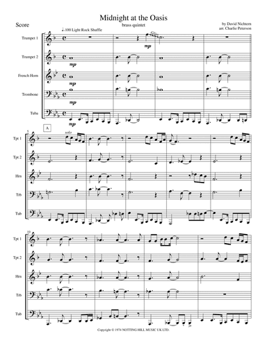 Midnight At The Oasis (arr. Charlie Peterson)