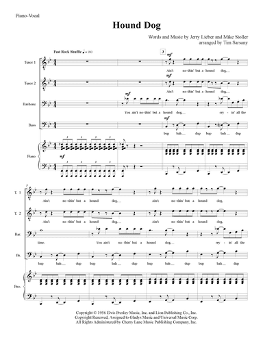 Hound Dog (arr. Tim Sarsany)