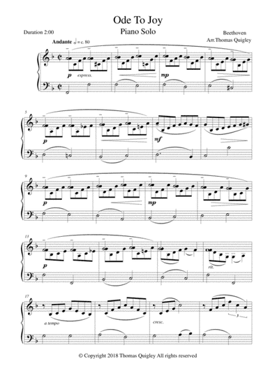 Ode to Joy (arr. Thomas Quigley)