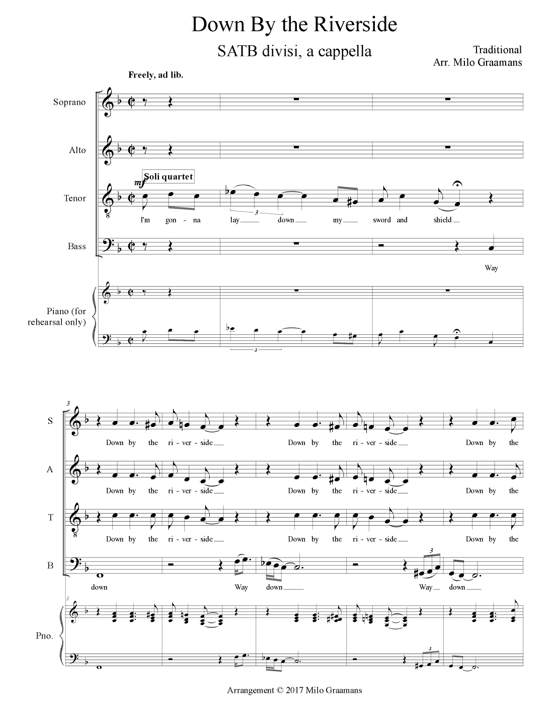 Down By the Riverside (arr. Milo Graamans)