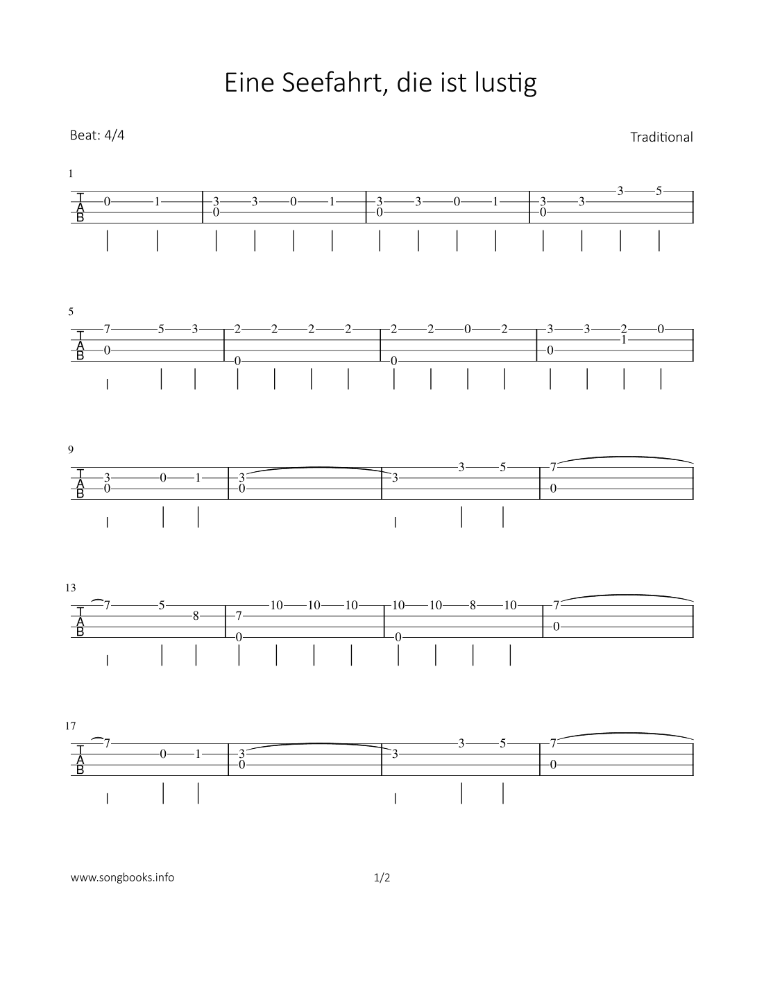 Eine Seefahrt, die ist lustig (arr. Bettina Schipp)