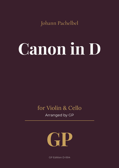 Canon in D for Violin & Cello (String Duo) (arr. GP)