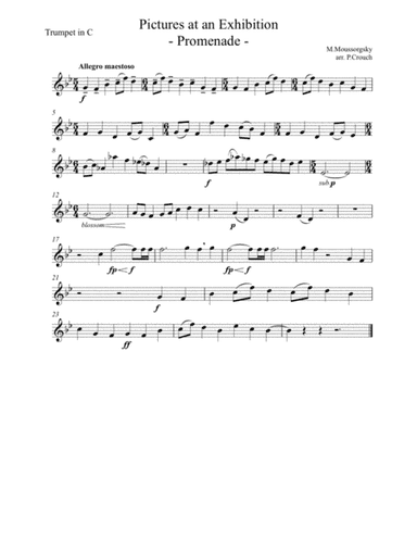 Pictures at an Exhibition for Trumpet and Piano (arr. Peter Crouch)