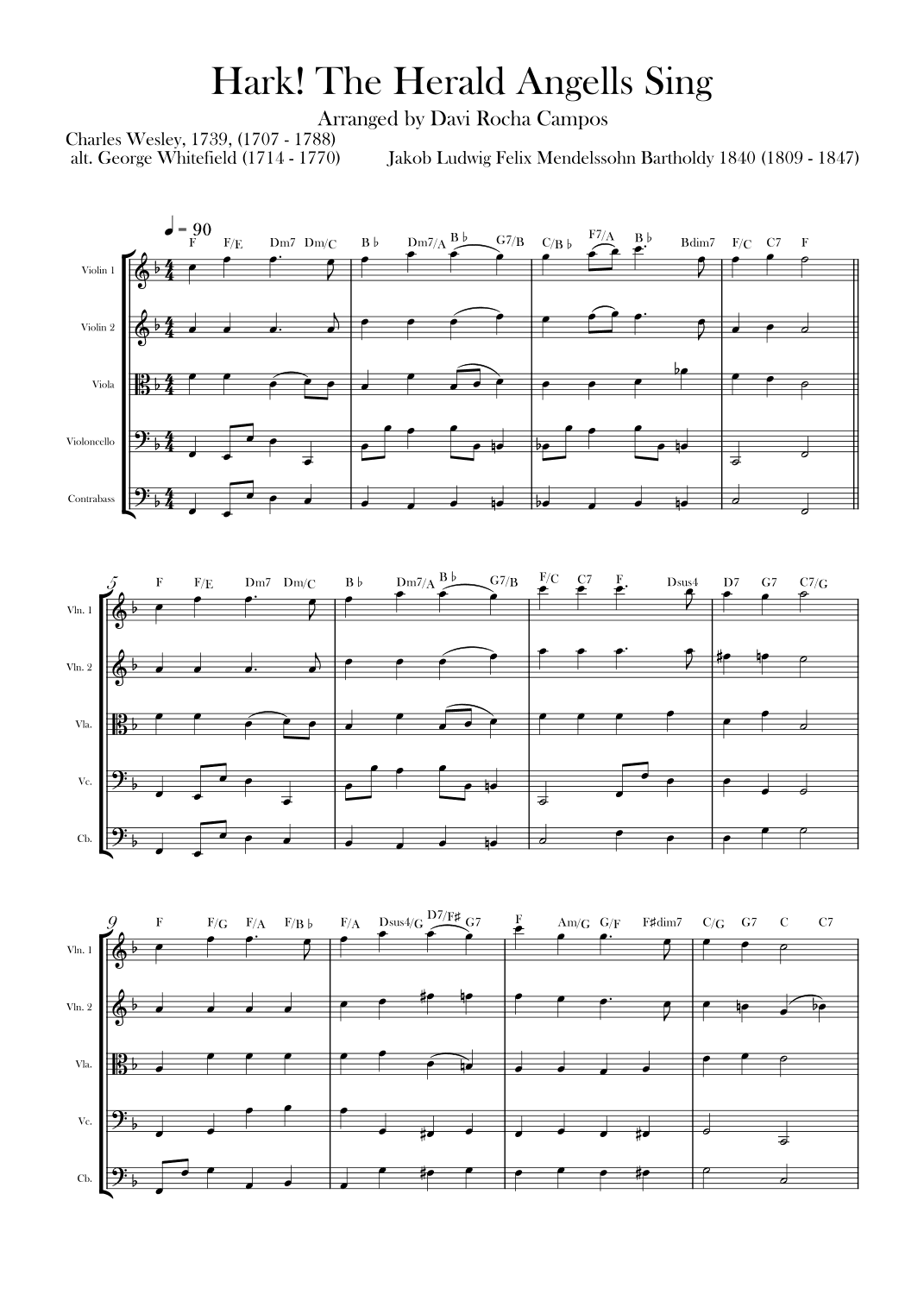 Hark! The Herald Angells Sing (arr. Davi Rocha Campos)