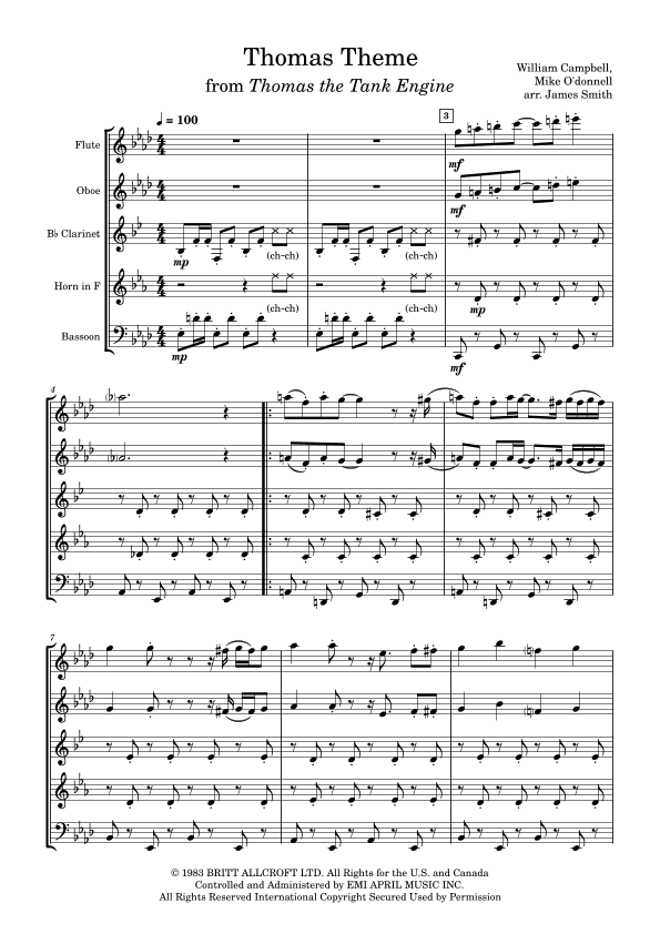 Thomas Theme (arr. James Smith)