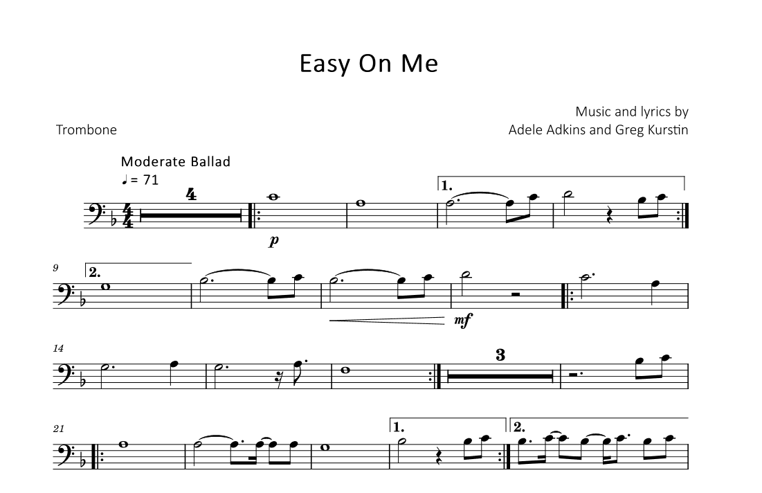 Easy On Me (arr. David Lartey)