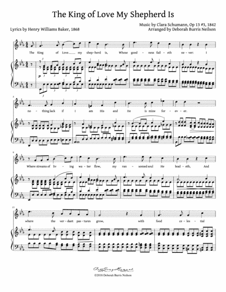 The King of Love My Shepherd Is / Clara Schumann's "Liebeszauber" (High Voice) (arr. Deborah Burris Neilson)