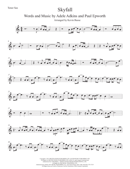 Skyfall (arr. Kevin Busse)