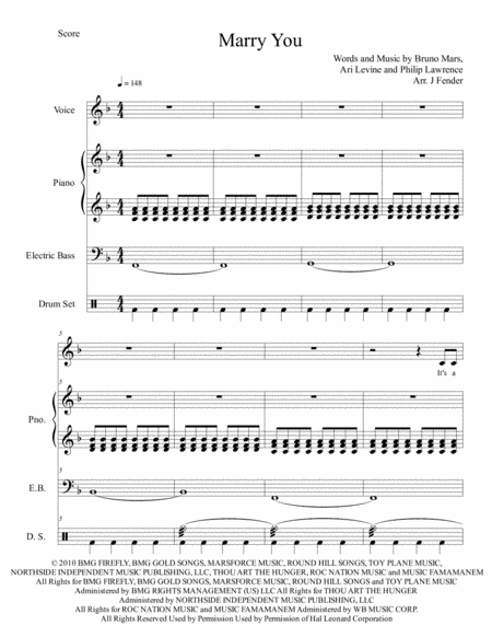 Marry You (arr. Jerremy Fender)