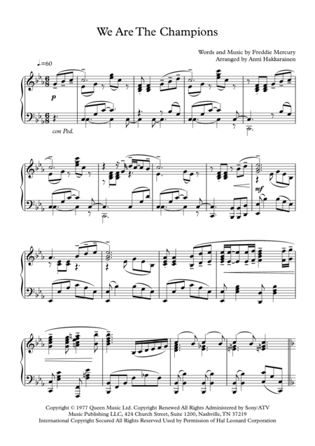 We Are The Champions (arr. Antti Hakkarainen)