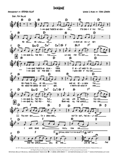 Imagine (arr. Stephen Bulat)