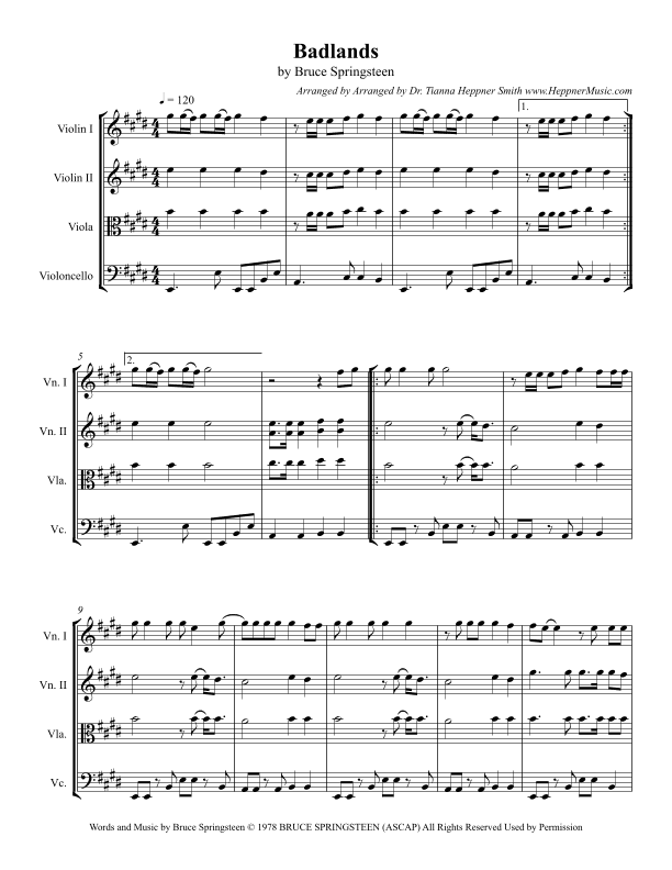 Badlands (arr. Dr. Tianna Heppner Smith www.HeppnerMusic.com)
