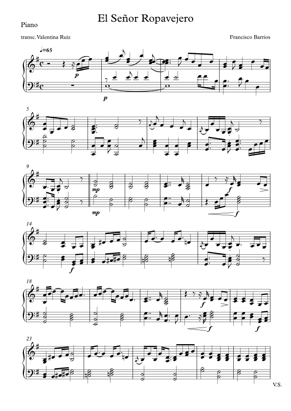 El Ropavejero (arr. Valentina Ruiz)