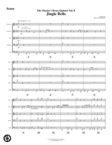 Jingle Bells for brass quintet (arr. Jeff D. Anderson)