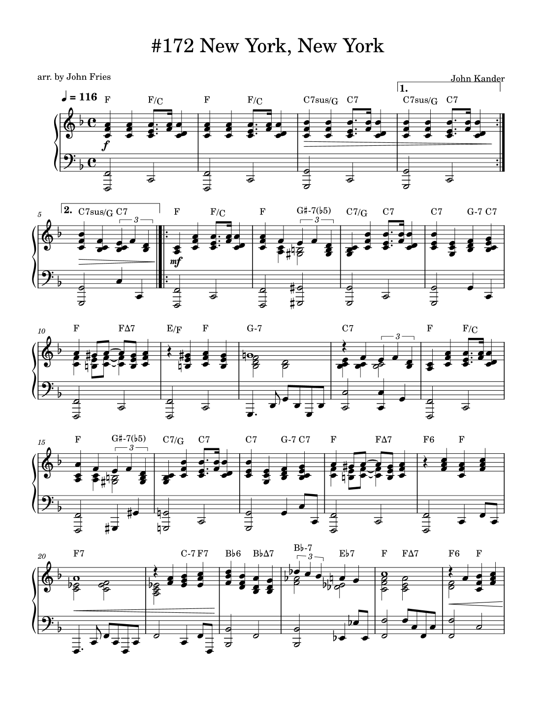 Theme From "new York, New York" (arr. John Fries)