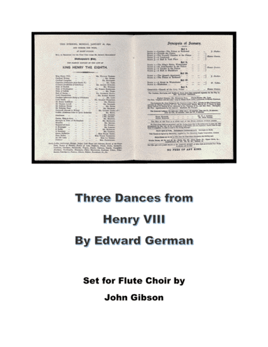 3 Dances from Henry VIII set for Flute Choir (arr. John Gibson)