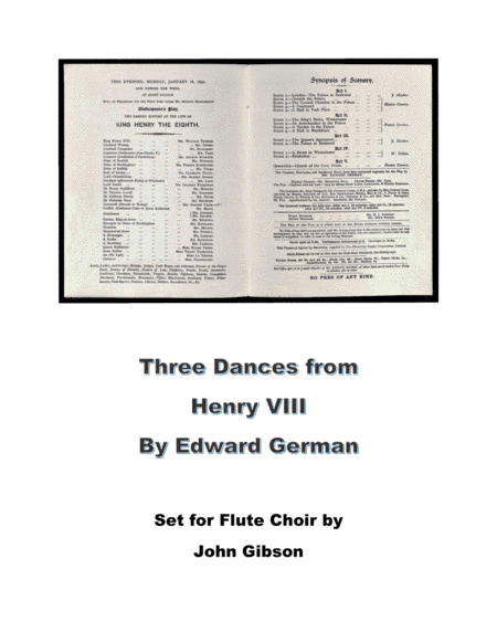 3 Dances from Henry VIII set for Flute Choir (arr. John Gibson)