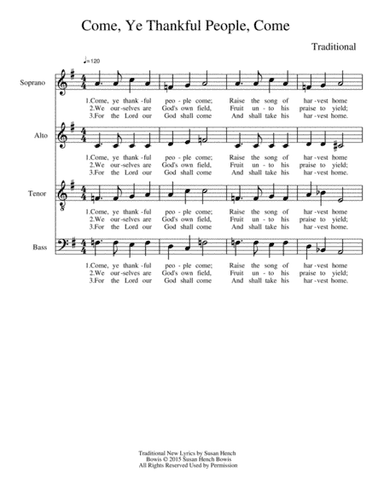 Come Ye Thankful People Come (arr. Dominic Meccia)