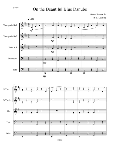 The Blue Danube (Brass Quintet) (arr. B. C. Dockery)