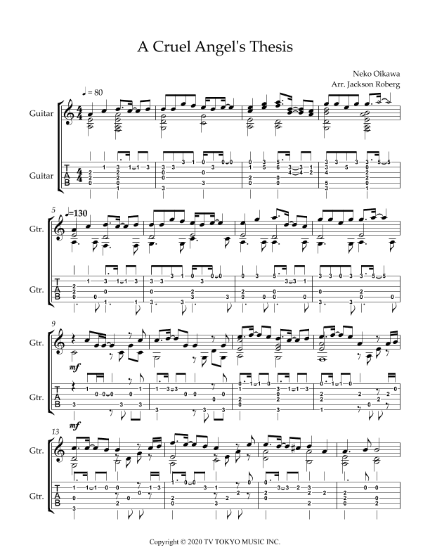 Kokoroyo Genshini Modore (arr. Jackson Roberg)