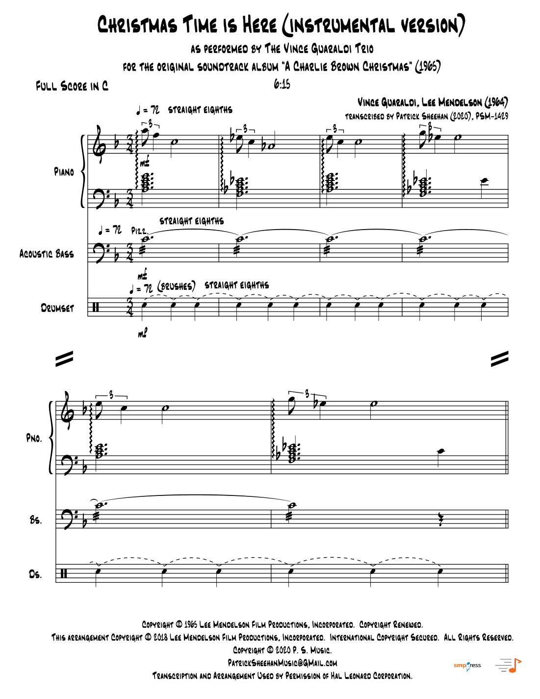 Christmas Time Is Here (arr. Patrick Sheehan)