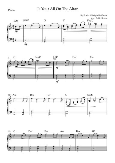 Is Your All On The Altar? (arr. Fabio Britto)