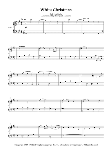 White Christmas (arr. Henrique F Mangoni)