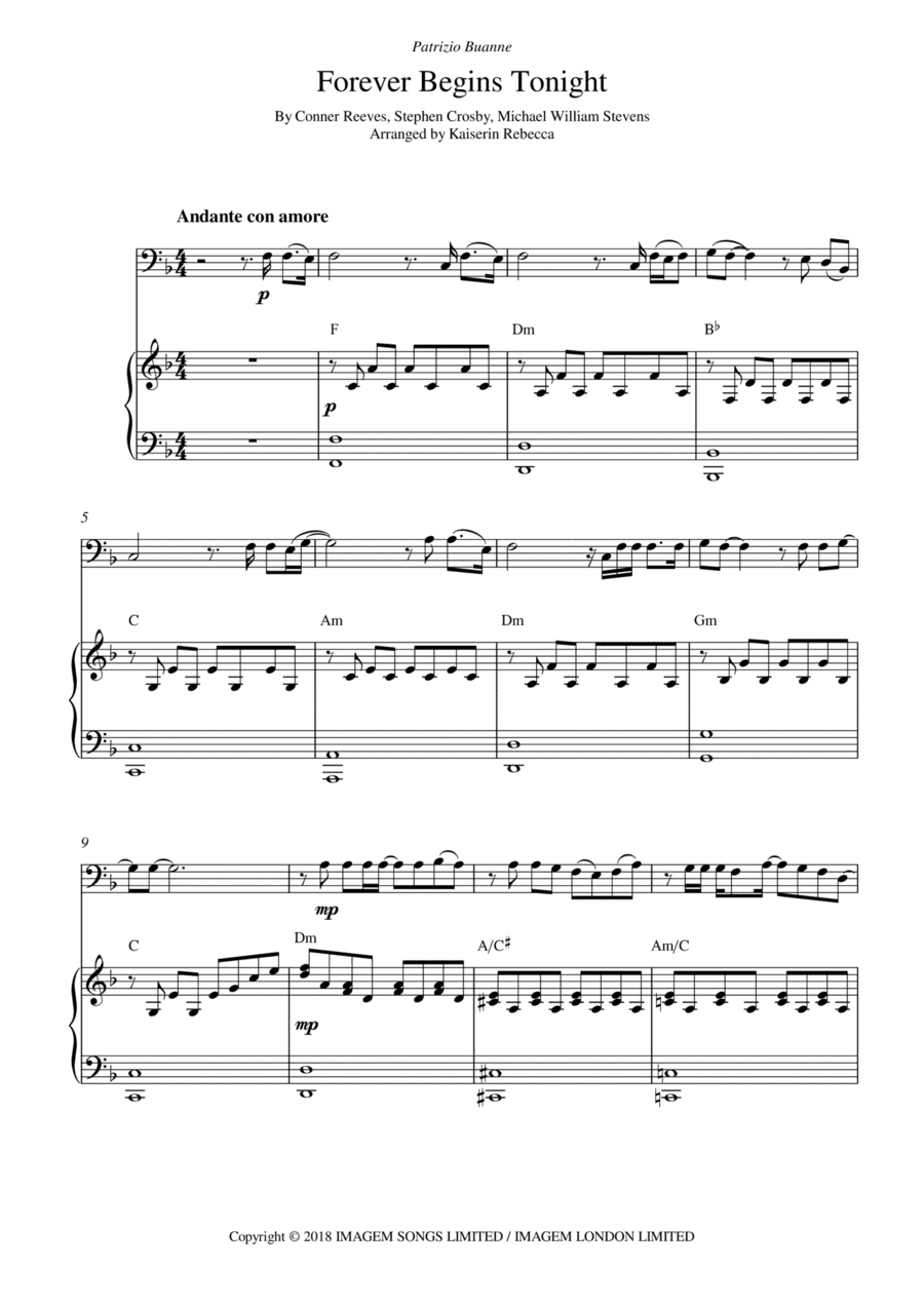 Forever Begins Tonight (arr. Kaiserin Rebecca)