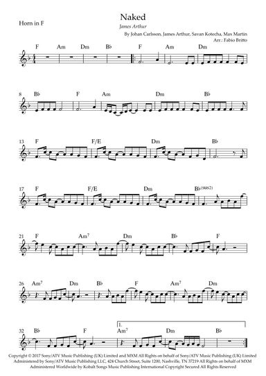 Naked (arr. Fabio Britto)