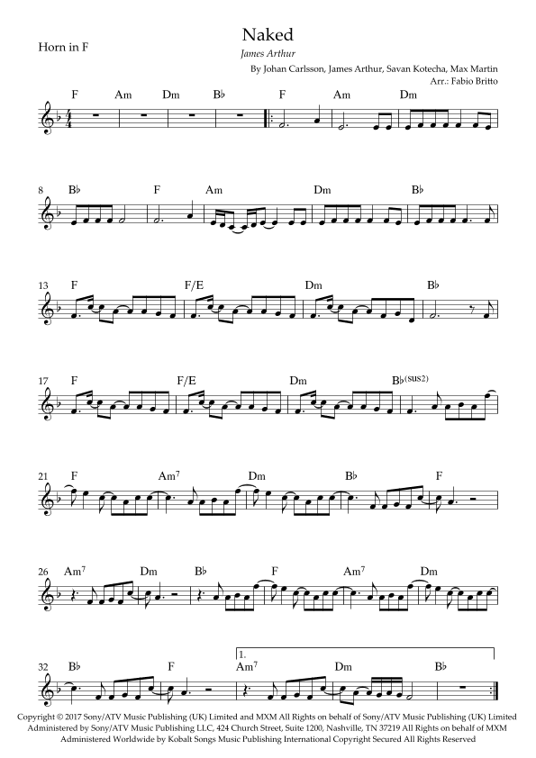 Naked (arr. Fabio Britto)