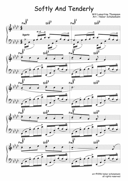 Softly And Tenderly (arr. Heber Schunemann)