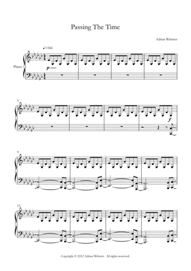 Passing The Time - CrusaderBeach - Contemporary Upbeat Piano Solo