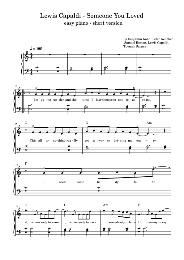 Someone You Loved (arr. poon)