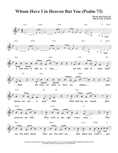 Whom Have I In Heaven But You (Psalm 73)