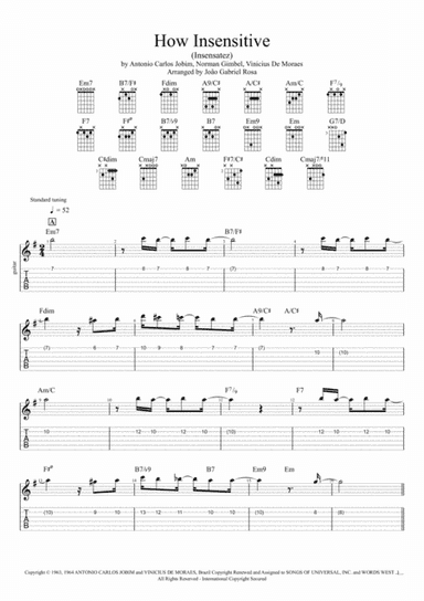 How Insensitive (insensatez) (arr. João Gabriel Rosa)
