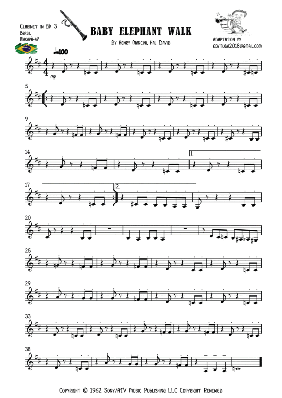 Baby Elephant Walk (arr. EDYCARLOS TAVARES)